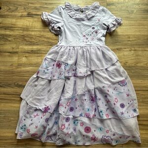 Taylor Joelle Isabella Dress Size 14 Encanto Disney Purple Floral EUC